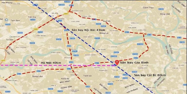 ban đồ quy hoạch sân bay gia bình